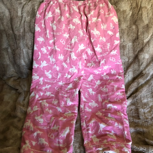 NICK&NORA PJS, VERY RARE, SZ M, HORSE/WESTERN, PINK/WHITE FLANNEL, EUC-NO FLAWS - Picture 10 of 16